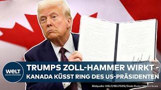 DONALD TRUMP JUBELT: Kanada knickt ein - Mit massivem Druck setzt US-Präsident Zoll-Agenda durch