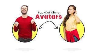 CSS Only Pop-Out Circle Avatars | Circle Pop Out Image Effect