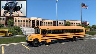 Legendary American School Bus - American Truck Simulator - Logitech G29 Setup + Handbrake