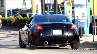 Nissan 350z w/ 5zigen Cat Delete Exhaust LOUD Accelerations!