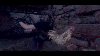 Resident Evil 4 Remake: Hilarious Chicken Makes Leon Stumble!  #RE4Remake #FunnyMoments