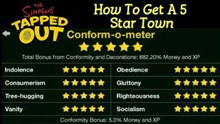 TSTO: How To Get 5 Stars On Your Conform-O-Meter In Your Town