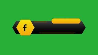 green screen lower third Facebook minimal icon yellow