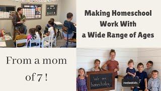 Homeschooling With A Big Family - How we homeschool different grades at the same time - Large family