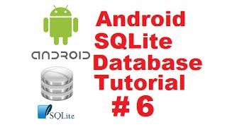 Android SQLite Database Tutorial 6 # Delete values in SQLite Database table using Android