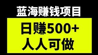 新手网赚，分享网上赚钱项目！蓝海赚钱项目，打字赚钱，亲测日赚500+，人人可做！