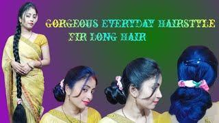 Everyday braid hairstyle for longhair & new video#longhair#hairstyle#combing#everydayhairstyle.