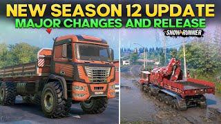 New Season 12 Update Release on All Platforms and All Major Changes in SnowRunner Everything to Know