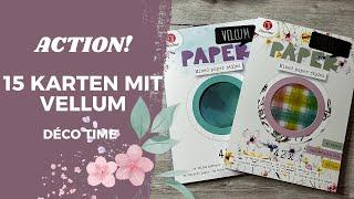 ACTION! 15 Karten mit zwei neuen Vellum Blöcken (silber, gold)