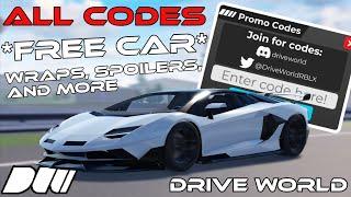 *FREE CAR* All Working Codes Drive World | RaceLine