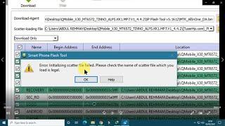 How to solve Error Initializing scatter file failed Please check the name