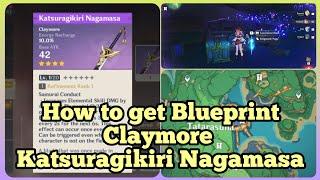 Get Blueprint Katsuragikiri Nagamasa [Inazuma Claymore] - Genshin Impact