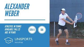 Alexander Weber - College Tennis Recruiting Fall 2022