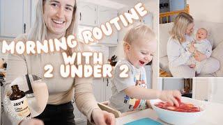 REALISTIC morning routine with a newborn + toddler  // honest Javy coffee review