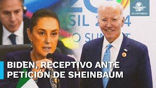 Sheinbaum solicita a Biden información sobre el caso de "El Mayo" Zambada, durante el G20