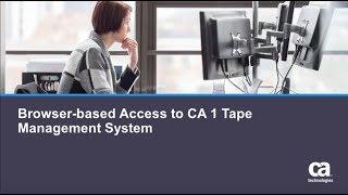 Browser-Based Access to CA 1 Tape Management System