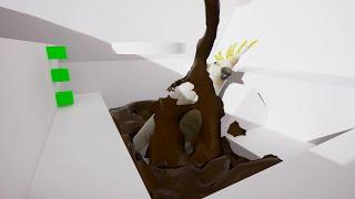 Chocolate Bird in Unreal Engine 5 (niagara fluid demo)