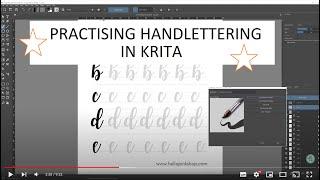 How to practise Digital Handlettring in Krita using a Wacom tablet | Steph Made It For You