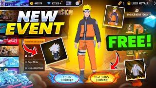 How To Get New NARUTO BUNDLE FREE  NARUTO ASCENSION EVENT FREE FIRE || FireEyes Gaming