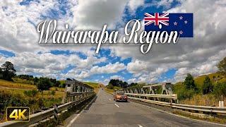 Drive through the Wairarapa Region from Greytown to Woodville on New Zealand's North Island