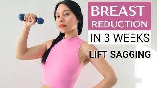 REDUCE heavy breasts in 3 weeks, lose fat, lift sagging, repeat 2x, add light dumbbells