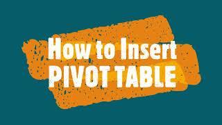 How to insert PIVOT TABLE | PIVOT TABLE kaise banaye | in excel easy way| #PivotTable #exceltutorial