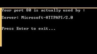 Port 80 used by Microsoft-HTTPAPI/2.0 WAMP Server error