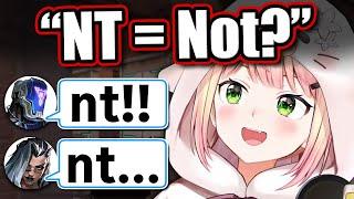 Nene Learns English Gaming Slang "NT" & "MB" - Valorant 【ENG Sub Hololive】
