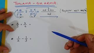 RASYONEL SAYILARDA TOPLAMA ÇIKARMA 2 Turgay Hoca Matematik SINAV UZMANI ile ANAHTAR ÇÖZÜMLER