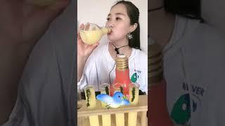 [ASMR] Drinking Colorful Beverages || Drinking Sound Asmr  #Shorts