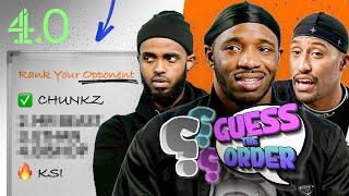 Konan Thinks He Can Beat Up Chunkz But Not KSI?! Ft. Filly & Darkest | Guess The Order | @channel4.0
