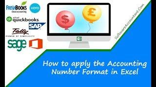 How to apply the Accounting Number Format in Excel