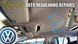 VW Golf Roof Lining Falling Down FIX -- VOLKSWAGEN Headliner Repair