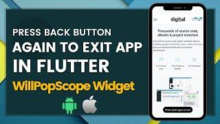 Press Back Button Again to Exit App in Flutter