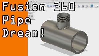 Fusion 360 Tutorial:  How to Model a Pipe!  FF49