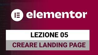 Creare una landing page - Elementor Free Tutorial Italiano 05