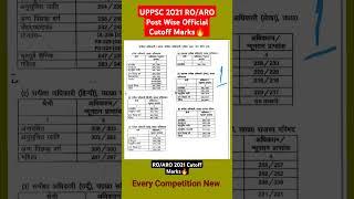 UPPSC RO/ARO 2021 Final Post Wise Official Cutoff Marks||#uppscroaro2021 #roarocutoff #uppcsaro