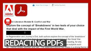 Redacting PDFs | Acrobat for Educators