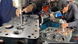 RESURFACING Nissan 6 Cylinder Engine Head|| How to Repair Nissan Cylinder Head||