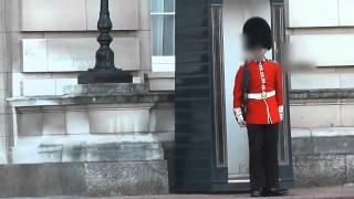 Buckingham Palace Royal Guard Points SA80 at tourist