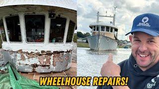 Ep 196 Fixing Our Rotten Boat's Wheelhouse.