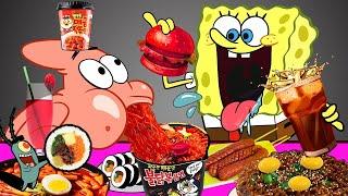 SPONGEBOB Vs Patrick MUKBANG ANIMATION COMPLETE EDITION | SLIME CAT