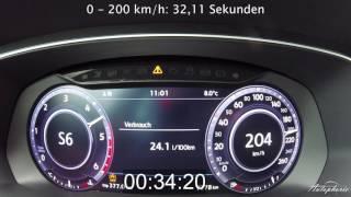 2016 VW Tiguan BiTurbo Diesel (240 hp): Acceleration 0 - 210+ kph / 0 - 130+ mph - Autophorie