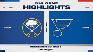 NHL Highlights | Sabres vs. Blues - December 29, 2024