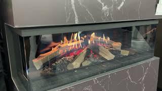 National Fireplace Show 2023. Stunning realistic electric fireplace.