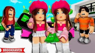 AS GÊMEAS ABANDONADAS pelos PAIS ficaram RICAS | Historinhas Brookhaven Roblox Bibi e Lud