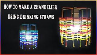 HOW TO MAKE A CHANDELIER USING DRINKING STRAWS