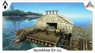 ARK IronMine Ep02: PVE Raft base - The Nest (a small fully outfitted mobile base)