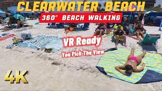  360° Beach Walk ️ Clearwater Beach Florida ️ Full 4K VR Experience ️ FL 4K Immersive 