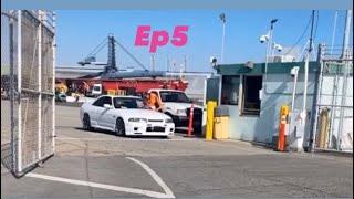 I Imported a Nissan Skyline from Japan Ep5 | Port of Long Beach pick up | Damaged on first day